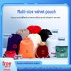 Custom Velvet Flannel Drawstring Pouch for Jewelry and Small Gifts