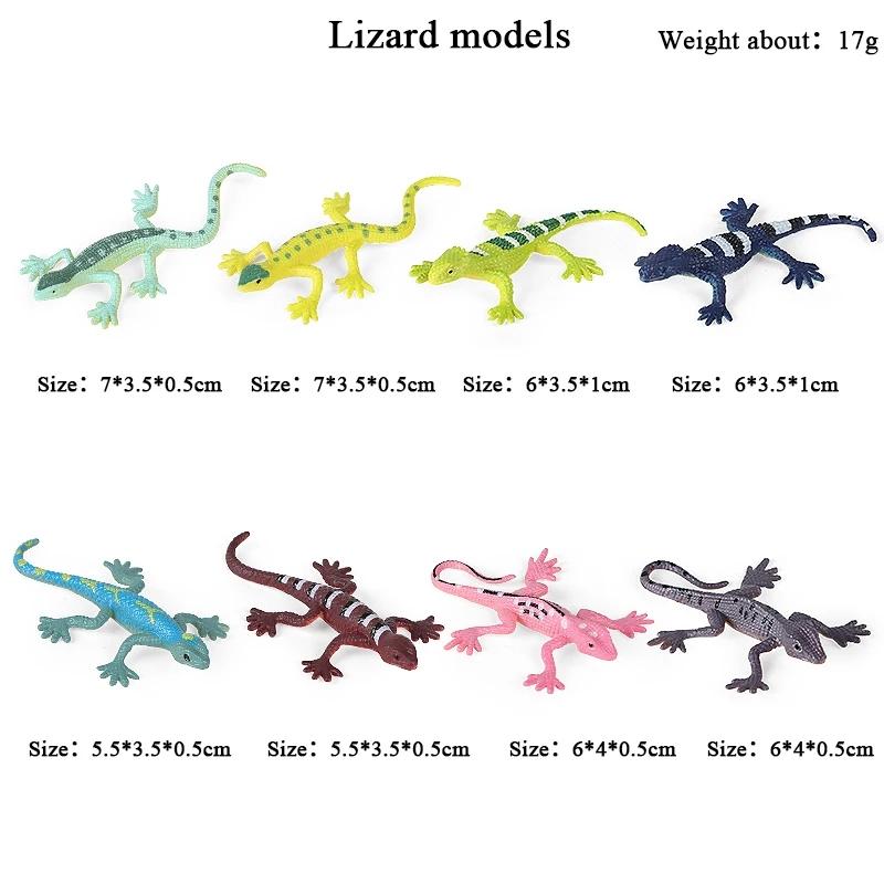 Oenux Simulation Reptile Lizard Chameleon Geckos Insect Animals Model Action Figure Collection Toys Kids Gift Home Decorations