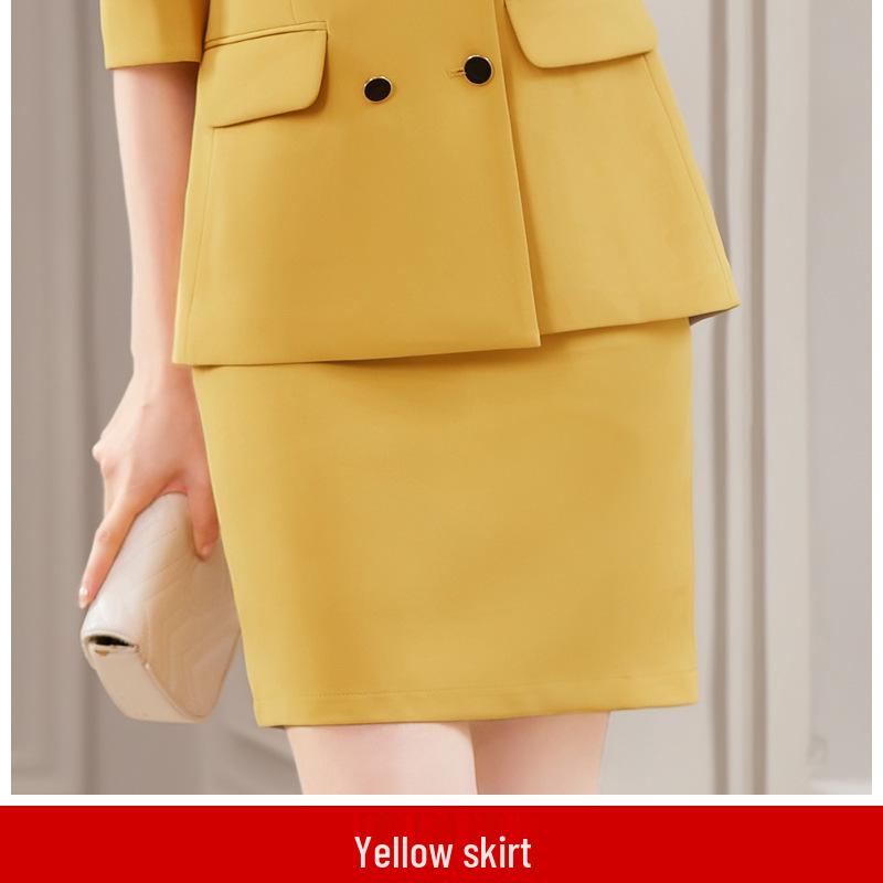 Pink Medium Sleeve Professional Women s Suit Set - Chic Spring/Summer Jacket for Socialites S