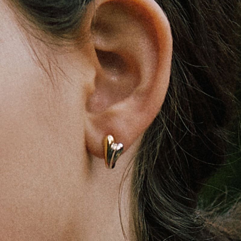 

by hyeres [925 silver] Finger heart earrings (Combi) BH6E45617C9XXX single type