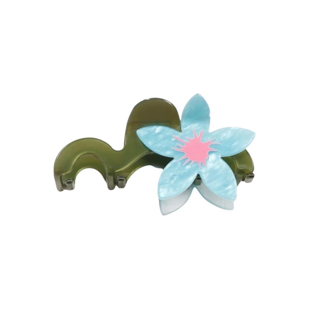 Colorful Flower Hair Claw Hairpin Acetate Shark Clip Personalized Large Hair Clip Girls