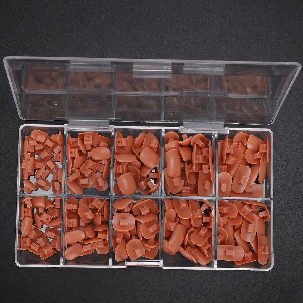 200pcs Practice Training False Hand Nail Tip Novice False Fake Nail Manicure Tool