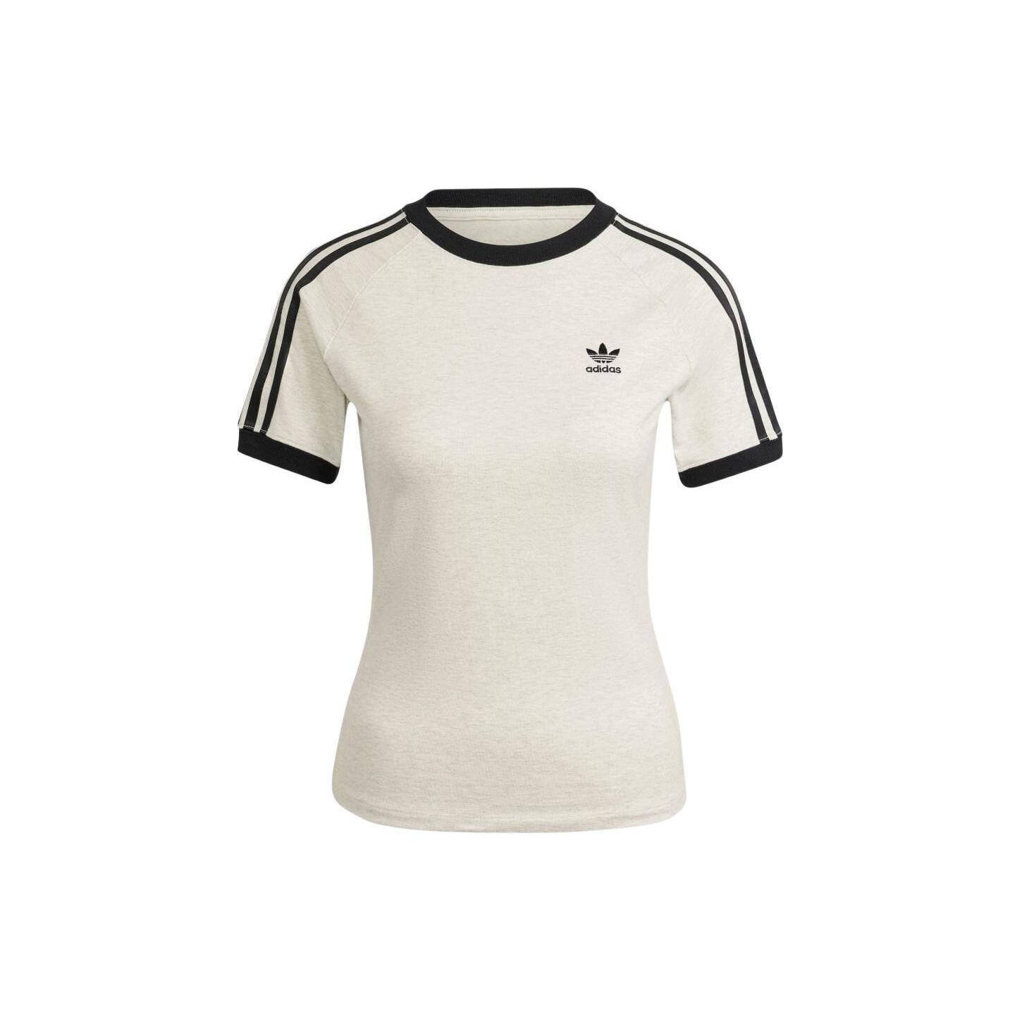 (WMNS) adidas 3-Stripes Slim Raglan T-shirt Asia Sizing White Melange Women s IR8104 XXS