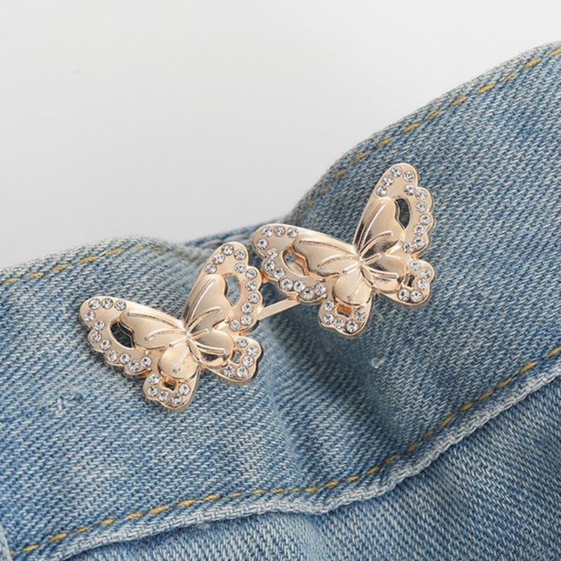 Waist Pants Tightening Make Clip Waist Adjustment Clip Waist Reduction Clasp Line Button Brooches for Garment Decoration NK001