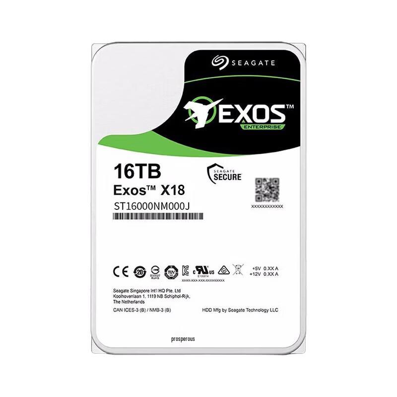 Seagate Exos X16 16TB Enterprise SATA Hard Drive