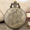 New  Vintage Vintage Horse Pattern Quartz Large Necklace Pocket Watch Digital Face Dial Cheap Gift