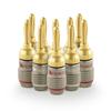 Nakamichi FanLock Excel Series 24K Gold Plated Banana Plugs 10-18 AWG 4mm for Speaker Amp Hi-Fi Stereo Home Theater AV Receiver 10pcs 5 Pairs