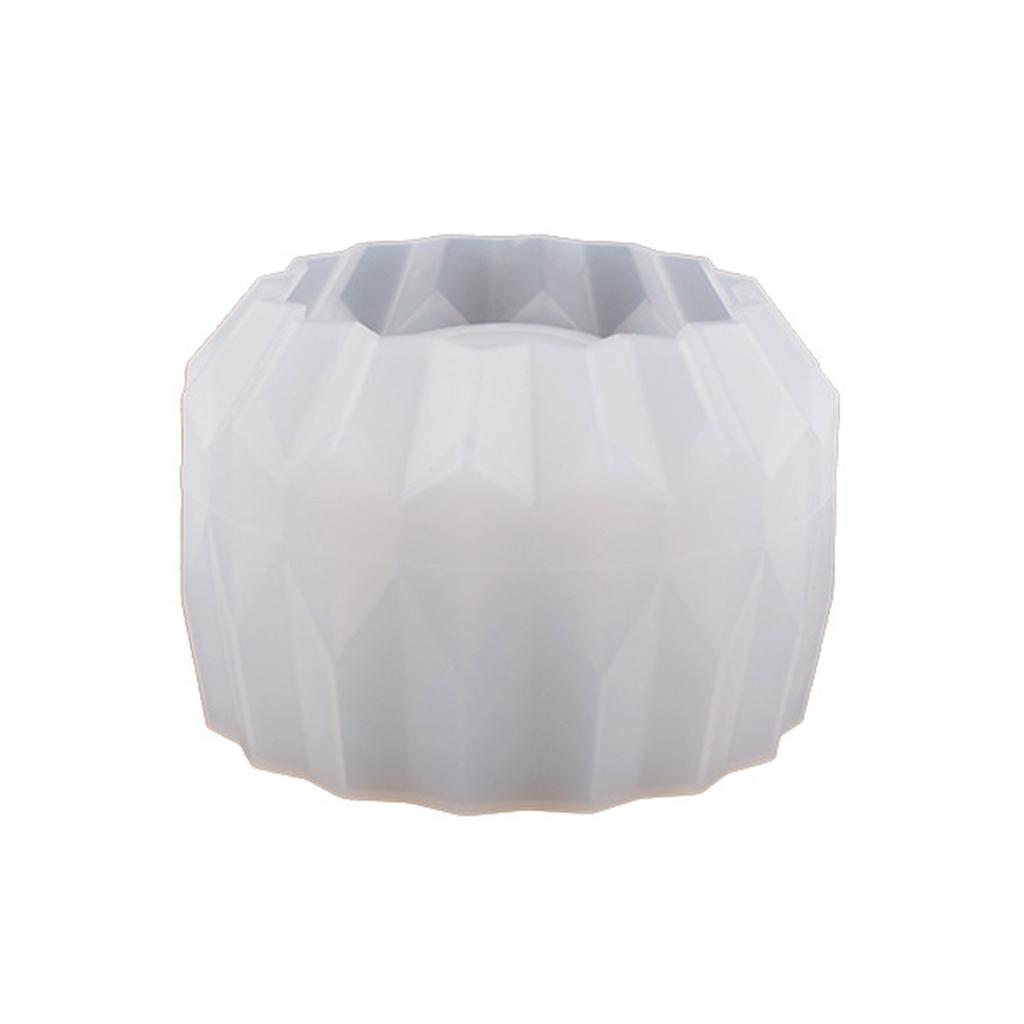 Round Gypsum Silicone Mold DIY Succulents Concrete Flower Pot Vase Plaster Cement Molds Clay Candle Holder Mould Decor