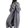 Fall Winter Outwear Women Long Cardigan Sweater Coat Open Front Mid Length Knitting Coat with Pockets
