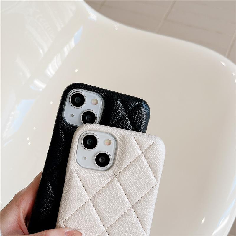 Xiaoxiangfeng rhombus pattern is suitable for iPhone17 mobile phone case Apple 16ProMax leather 15 anti-drop 14 protective case