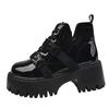 Black Martin Boots for Women's Spring and Autumn Small Men 2025 New Student Versatile Heightening Fried Street Locomotive Short Boots Trend