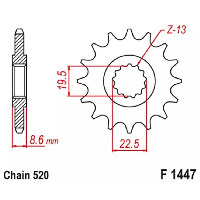 520 14T 15T Motorcycle Front Sprocket For Suzuki GSR250 12-17 DL250 V-Strom 250 GSX250R 2017-2020 GW250 Inazuma 2012-2017