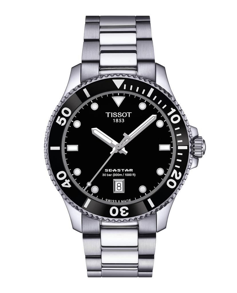 Tissot Watch Sea Star 1000 40MM [Authorized Import] Bracelet T1204101105100 Men's Black Dial