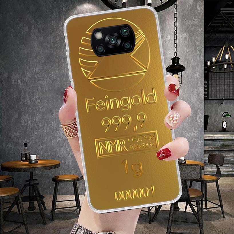 Fine Gold Pattern Printing Soft Phone Case For Xiaomi Poco X3 X4 Nfc X5 X6 X7 F7 Ultra F5 F6 Pro F4 Gt F3 M6 M3 M4 M5S X7Pro Fun