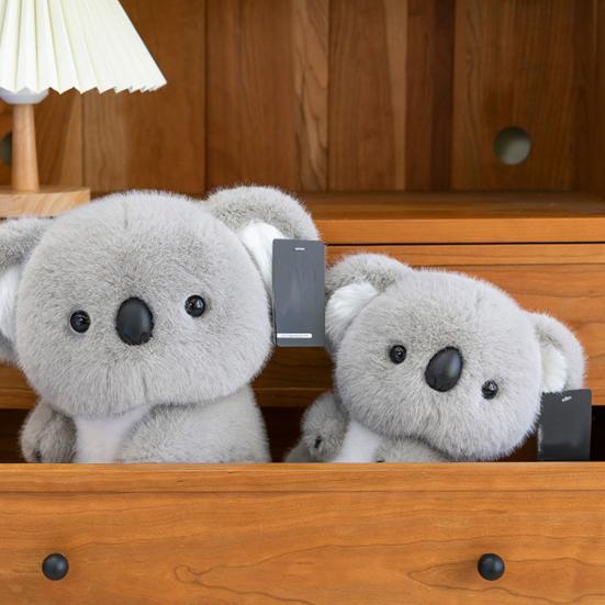 Soft Sitting Grey Koala Plush Toy Realistic Stuffed Animal Koala Hugging Pillow Christmas Gifts for Kids