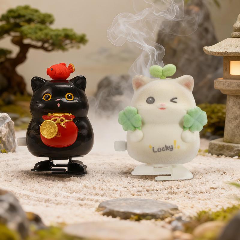 Cartoon Cute Furry Cat Lucky Blind Box Gift for Kids & Students - Resin Craft Ornament