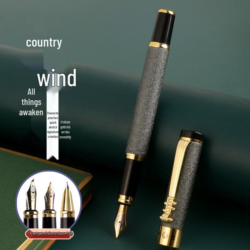

Yongsheng Chinese Pipa Style Fountain Pen & Ballpoint Set with Iridium Gold Nib and Ink Cartridges. Single Pen [Ballpoint]