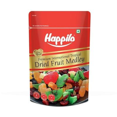 Happilo Premium International Směs Sušeného Tropického Ovoce 200g | Zdravá Svačina Bohatá na Vitamíny | Bez Umělých Barviv, Bez Lepku