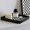 Nordic Home Decoration Luxury Perfume Tray Decorative Plate Lipstick Holder Jewelry Dish Trinket Ring Holder Black Dessert Plate