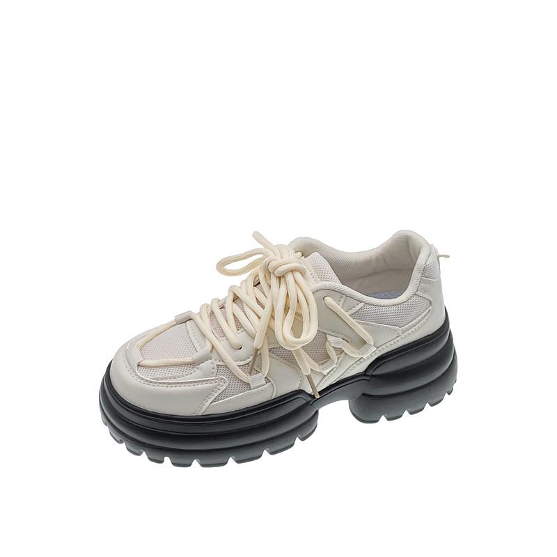 

Однотонная повседневная обувь на каблуке Matsuke, модная женская обувь, женские оксфорды увеличенной толщины на шнуровке в стиле ретро 40