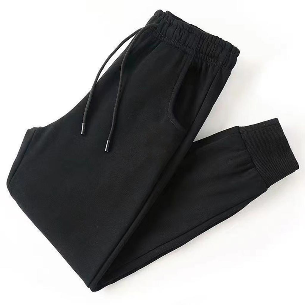 Men's Cotton Knit Sweatpants with Tapered Legs and Elastic Waist - Casual Stretchy Pants for Spring and