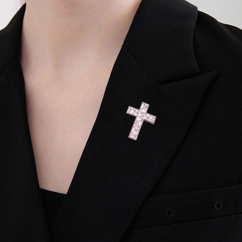 Sturdy Alloy Enamel Crosses Pin For Craft And Sewing Projects