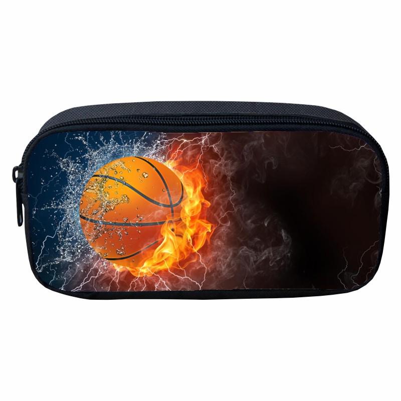 Flame Pattern Pencil Case for Kids - Cartoon Design for Primary School Boys