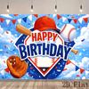 1 striscione di sfondo per compleanno a tema baseball adatto per celebrazioni di compleanno riunioni di famiglia sfondi fotografici