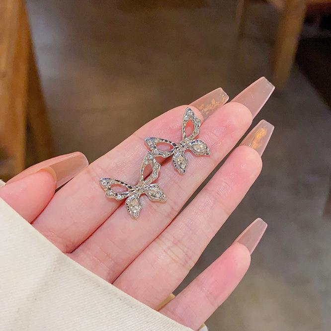 Elegant Zircon Bow Stud Earrings - Light Luxury Women s Jewelry