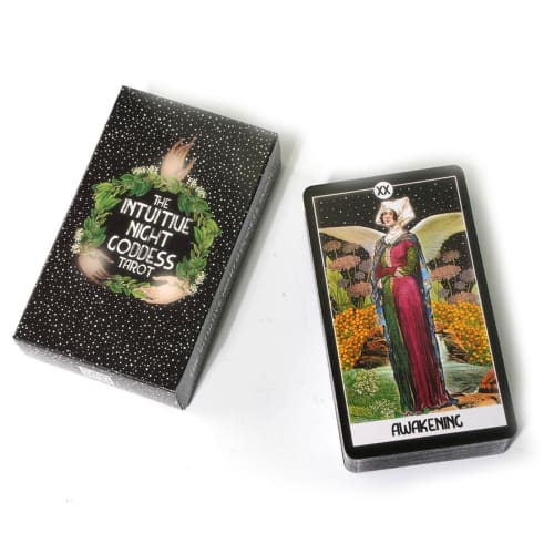 Embrace the Power of Your Intuition with the Intuitive Goddess of Night Tarot - a Beginner's Deck for Divine Guidance.