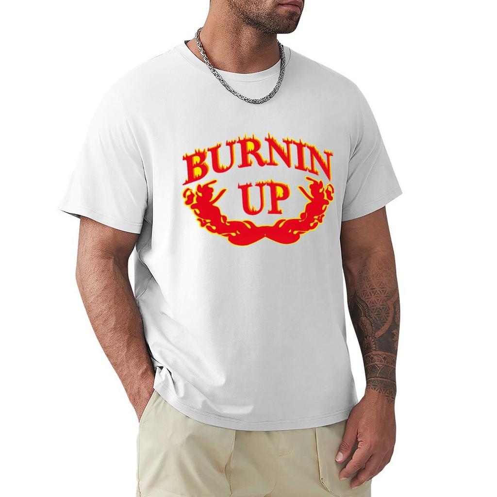 Burnin Up for you baby TShirt customs Man tshirt blue lock oversized mens designer clothes