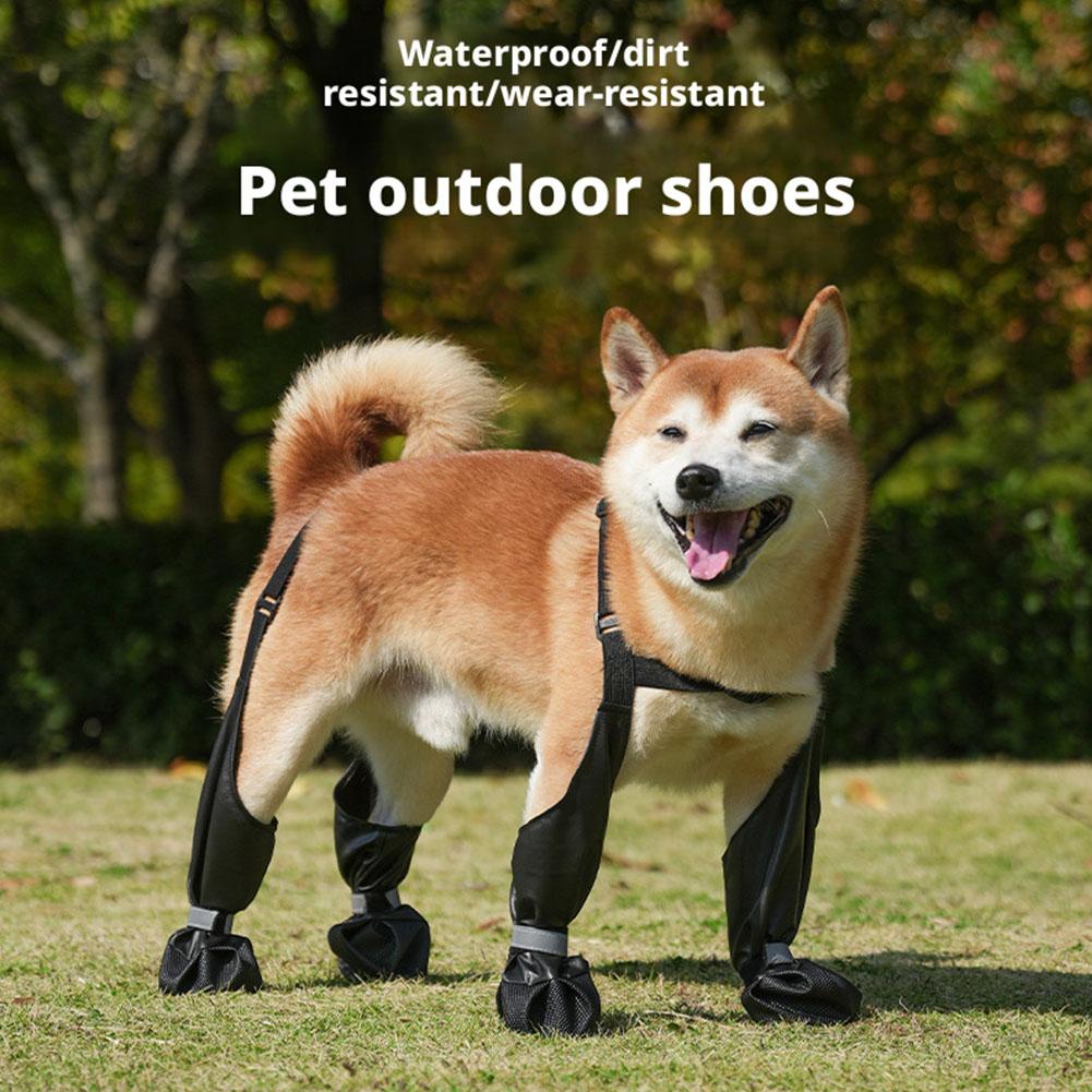 2026 Best Anti-Slip Dog Shoes Pet Paw Protector Dog Rain Booties, Dirty-proof & Anti-fall Dog Outdoor Dog Suspender Sock Shoes