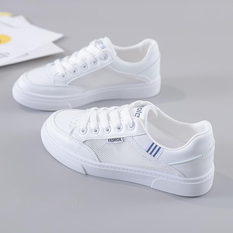 Fashion Simplified Vulcanized Shoes 2024 New Summer Mesh Breathable Board Shoes Versatile Trendy Casual Women's Shoes Zapatos De Mujer
