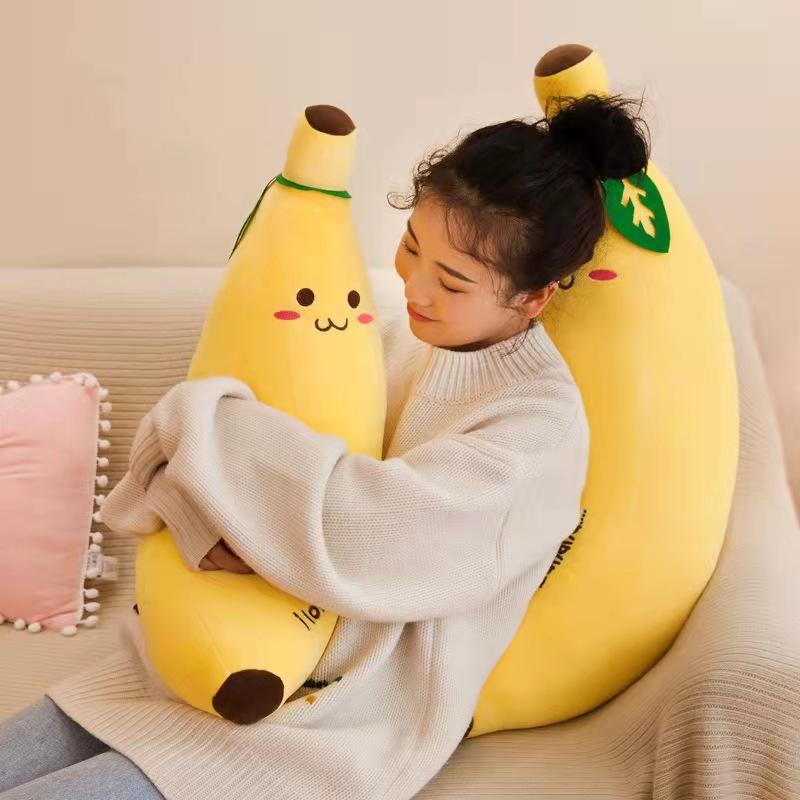 Banana-Shaped Plush Pillow, Long Sleeping Stuffed Toy