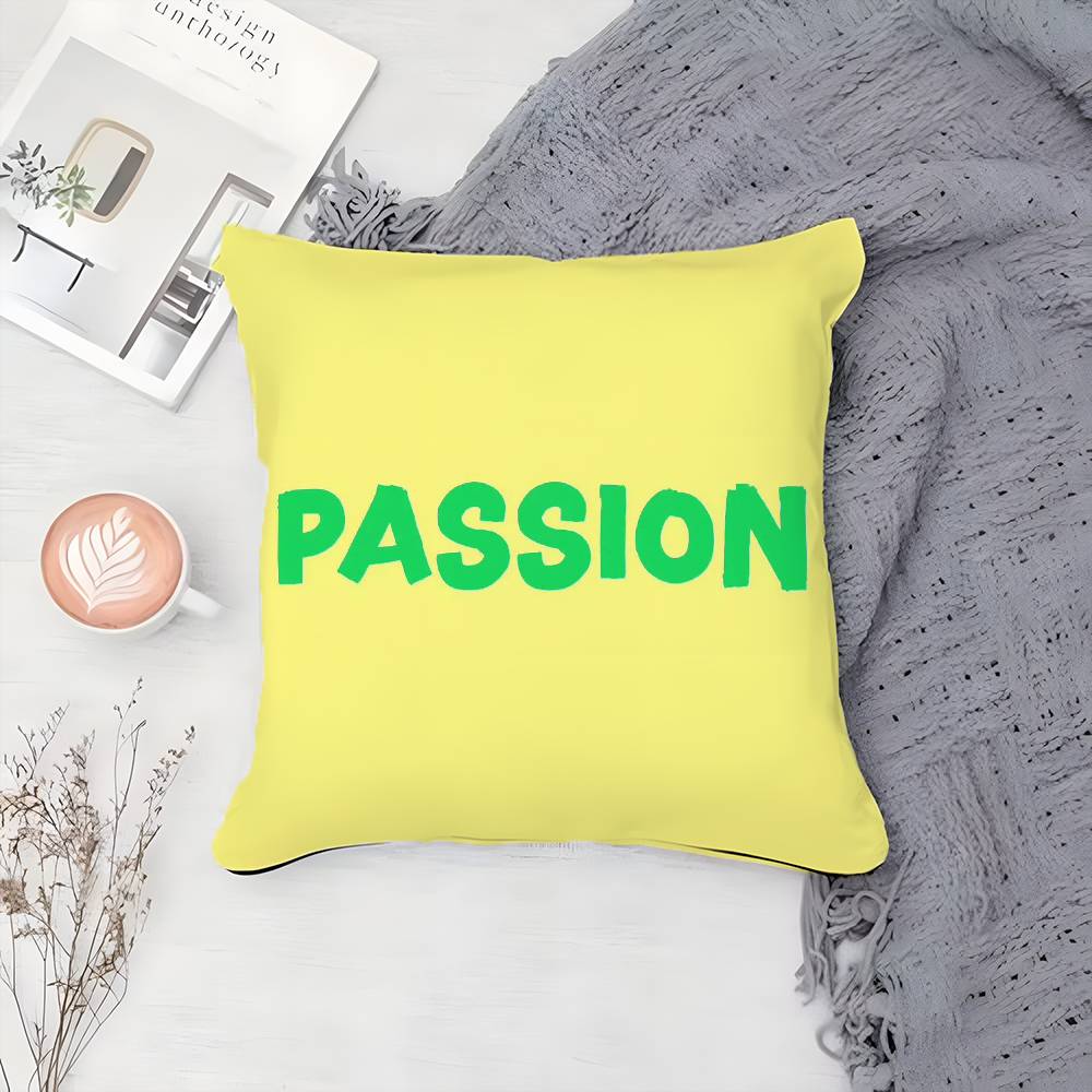 Simple And Passionate Life Words Pillow Case Printing Pillowcase Living Room Sofa Cushion Cover Bedroom Room Decor