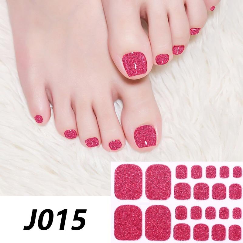 The New Pure Foot Stickers with Glitter Are Now Available for Full Checkered Nail Art