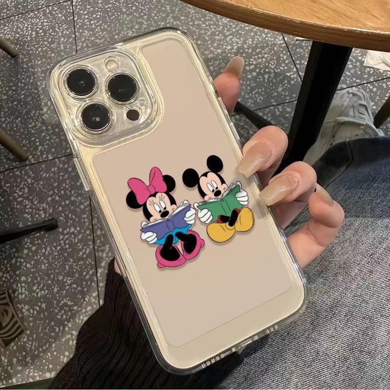 Cartoon Mickey Minnie Applies To Apple 16promax Mobile Phone Case iPhone15 Anti-drop 14 Transparent 12 Creative 7p