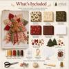 DIY Nähset Weihnachts-Türhänger-Kranz Gesteppter Stoff Lebkuchen Weihnachtsstern Baum Feiertagsbasteln Heimdeko Geschenk