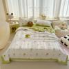 Ultra-Soft Summer Cooling Quilt - Lightweight, Breathable & Skin-Friendly with Embossed Floral Print Design for All Seasons - Perfect for Bedroom