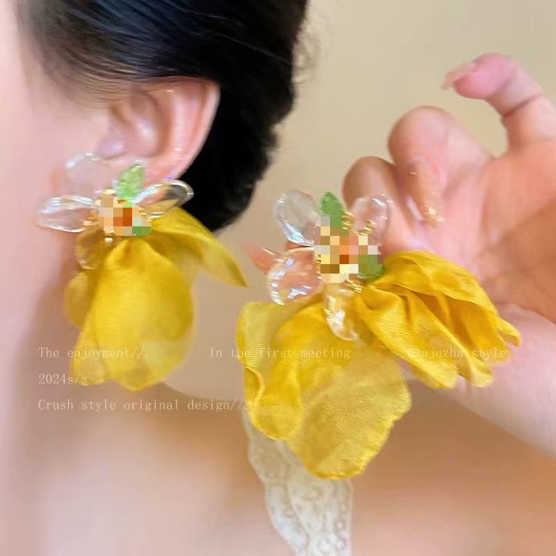 Color Dopamine Earrings, Sweet Super Fairy Temperament, Simple Personality and High Value Niche Earrings