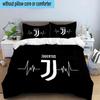Juventus Heartbeat Logo 3PCS Bedding set,Ideal for1pc Duvet Cover And 2pcs Pillowcases Perfect for Christmas gift,Ideal for Bedroom, Dormitory