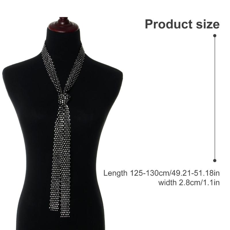 Sparkling Sequins Tie Fashion Unisex Rhinestones Bowtie Fashionable Neckwear for Costume Parties and Carnivals