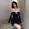 Sex Underwear Backless Neck Spice Girl Slim Seduction Dress Female Sexy Nightclub Pure Desire Style Temperament Hip Skirt