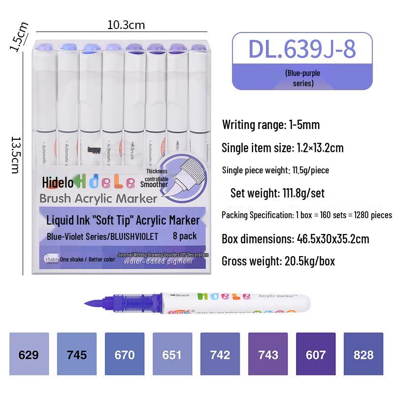 Huideluo Soft-tip Marker Set: Liquid Ink Acrylic Art and Journal Drawing Pens for Students