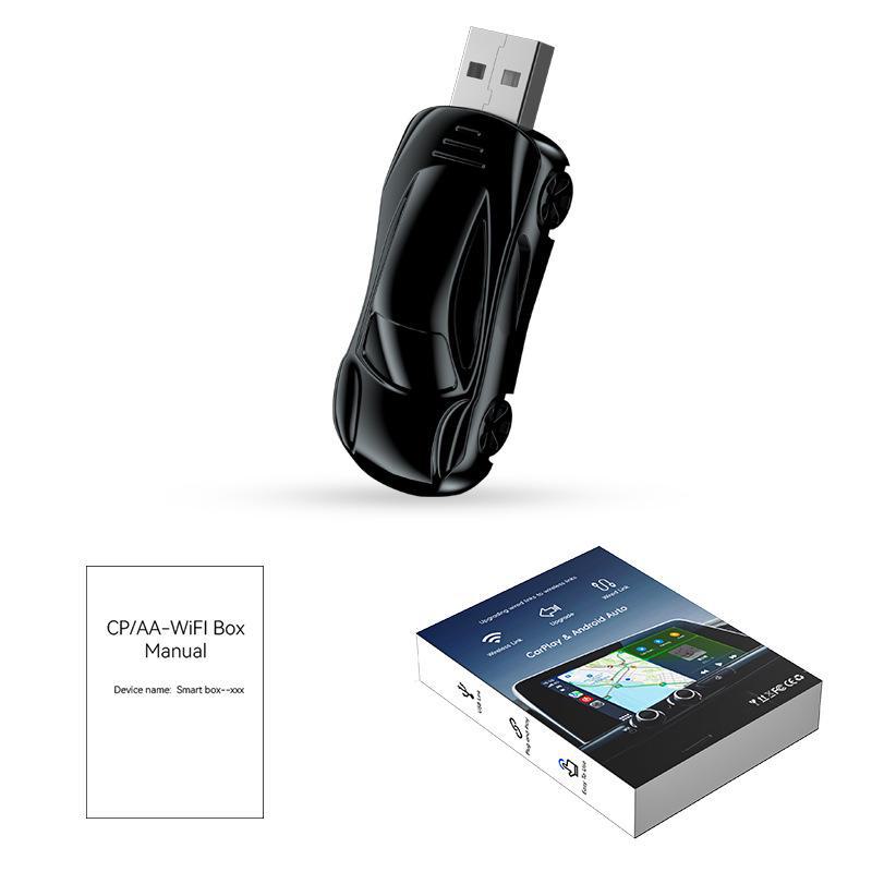 

Умный беспроводной модуль CarPlay 2-в-1: Преобразование проводного CarPlay в беспроводной Q1L, plus Android Auto, overseas systems