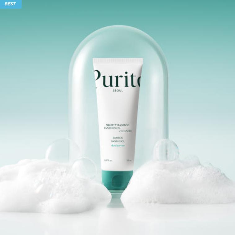 PURITO Seoul Mighty Bamboo Panthenol Cleanser 150ml – Gentle Soothing Foaming Cleanser