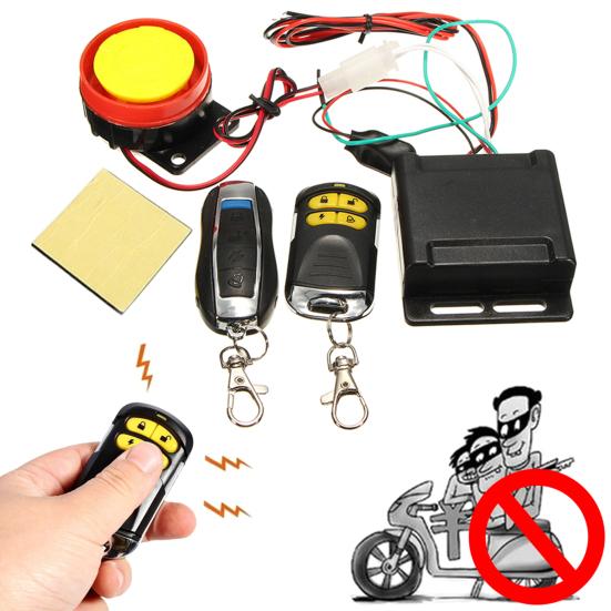 Universal Motorcycle Scooter Anti-Theft Security Alarm System Remote Control