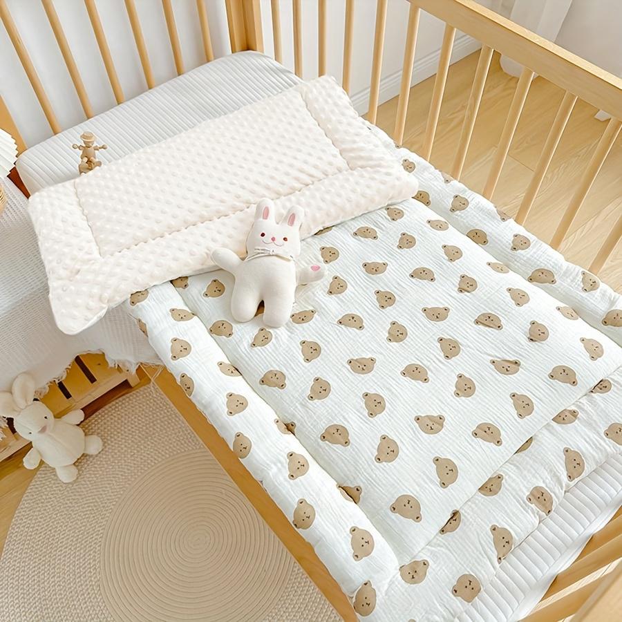 110x63cm Baby Mattress Soft Polyester Double Sided Comfort Perfect for Newborns Youngsters Ideal for Crib Nursery All Season