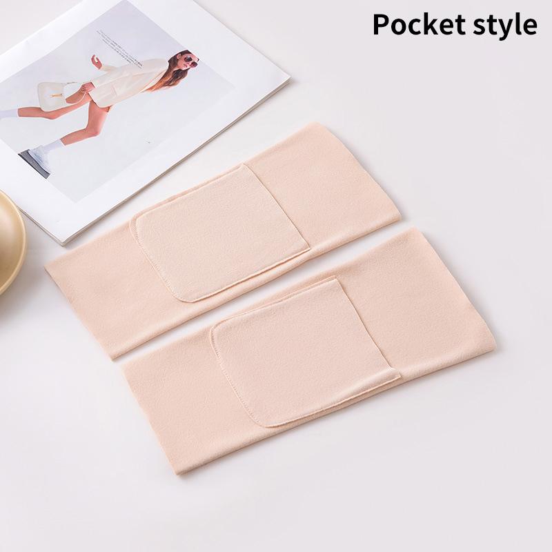 

2 шт. с карманами самонагревающиеся наколенники рукав может удерживать грелки инфракрасные сохраняющие тепло наколенники телесный