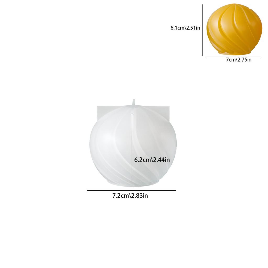 Candle Making Mold Silicone Epoxy Mold Spiral Silicone Mold White For Diy Crafts Scented Candle Making Home Decoration